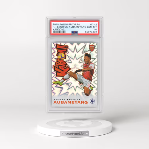 2019 Panini Prizm Premier League Kaboom #K-2 Pierre-Emerick Aubameyang (PSA 10 GEM MINT)