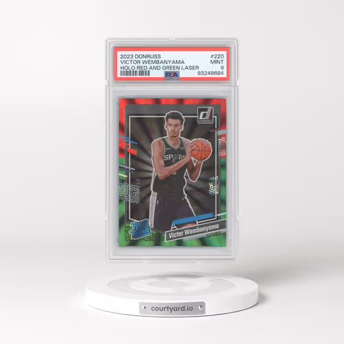 2023 Panini Donruss #220 Victor Wembanyama - Holo Red and Green Laser (PSA 9 MINT)