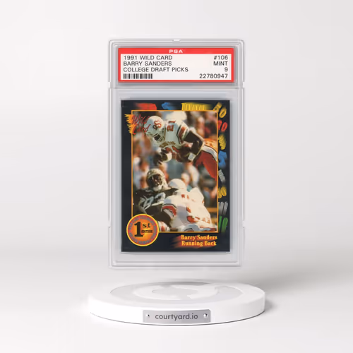 1991 Wild Card College Draft Picks #106 Barry Sanders (PSA 9 MINT)