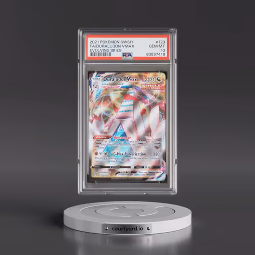 2021 Pokémon Sword & Shield Evolving Skies #123 Duraludon Vmax - Full Art (PSA 10 GEM MINT)