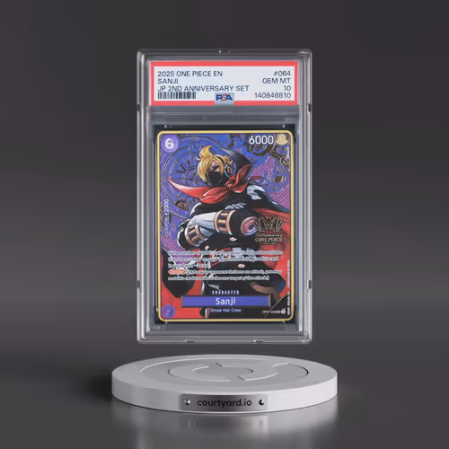 2025 One Piece Japanese 2nd Anniversary Set #064 Sanji (PSA 10 GEM MINT)