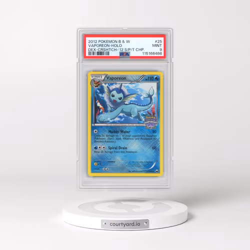 2012 Pokémon Black & White Dark Explorers #25 Vaporeon - Holo Crosshatch-2012 State/Province/Territo