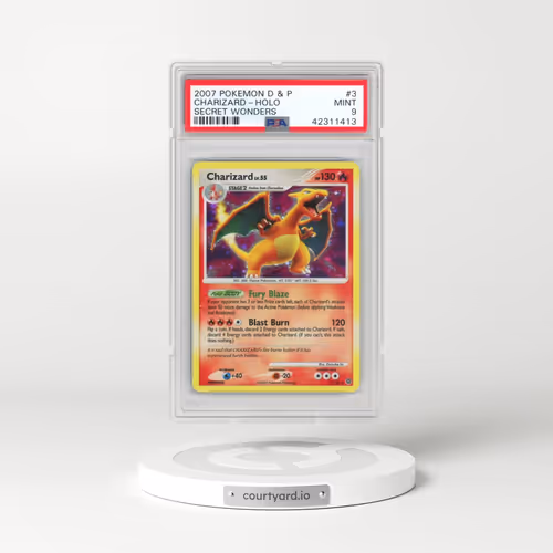 2007 Pokémon Diamond & Pearl Secret Wonders #3 Charizard - Holo (PSA 9 MINT)