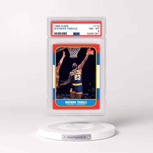 1986 Fleer #113 Wayman Tisdale (PSA 8 NM-MT)