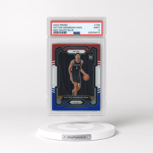 2023 Panini Prizm #136 Victor Wembanyama - Red White Blue (PSA 9 MINT)