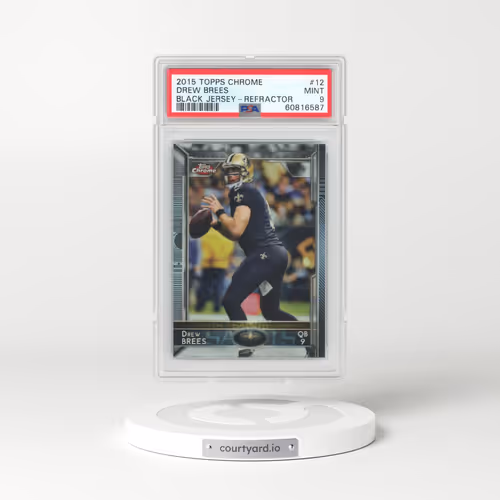 2015 Topps Chrome #12 Drew Brees - Refractor (PSA 9 MINT)