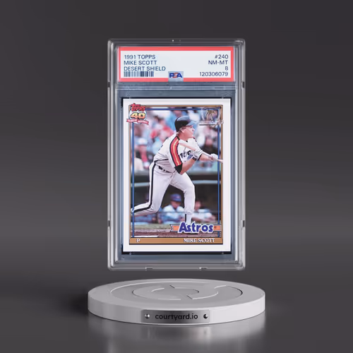 1991 Topps Desert Shield #240 Mike Scott (PSA 8 NM-MT)