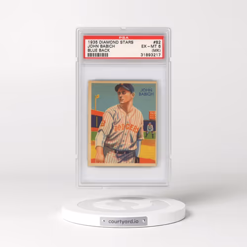 1935 Diamond Stars #82 John Babich - Blue Back (PSA 6 EX-MT)