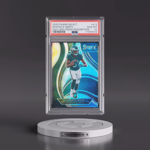 2020 Panini Select 2021 Xrc Prizm Redemption #413 DeVonta Smith (PSA 10 GEM MINT)