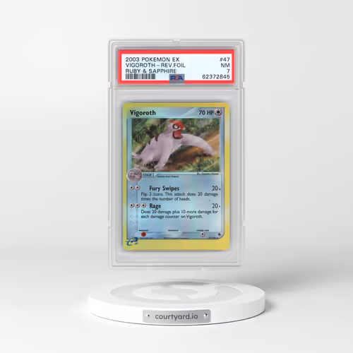 2003 Pokémon EX Ruby & Sapphire #47 Vigoroth - Reverse Foil (PSA 7 NM)