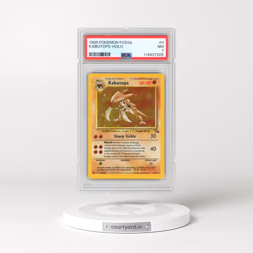 1999 Pokémon Fossil #9 Kabutops - Holo (PSA 7 NM)