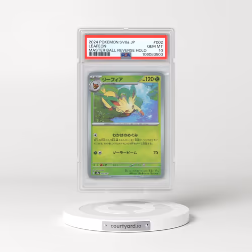 2024 Pokémon Sv8a-Terastal Fest EX #002 Leafeon - Reverse Holo Master Ball (PSA 10 GEM MINT)