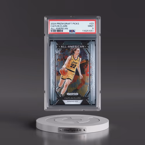 2024 Panini Prizm Draft Picks All-American #23 Caitlin Clark (PSA 9 MINT)