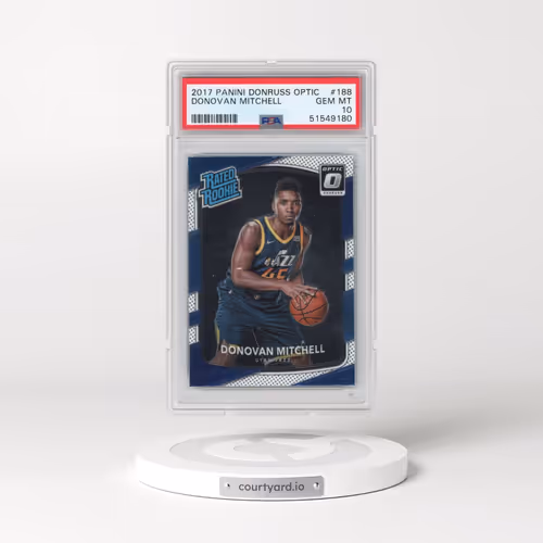 2017 Panini Donruss Optic #188 Donovan Mitchell (PSA 10 GEM MINT)