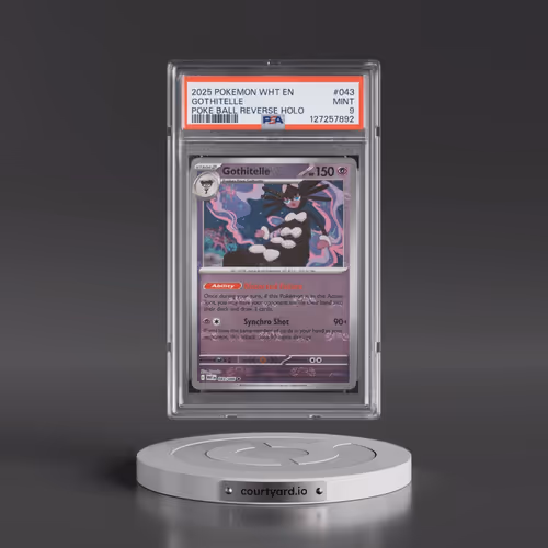 2025 Pokémon Wht EN-White Flare #043 Gothitelle - Reverse Holo Poke Ball (PSA 9 MINT)