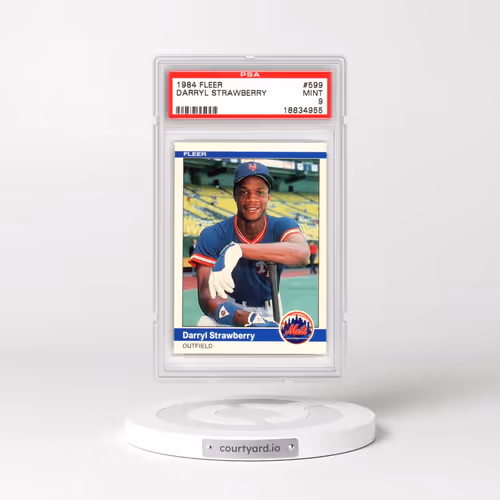 1984 Fleer #599 Darryl Strawberry (PSA 9 MINT)