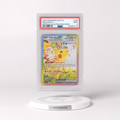 2024 Pokémon Ssp EN-Surging Sparks #238 Pikachu EX - Holo Special Illustration Rare (PSA 9 MINT)