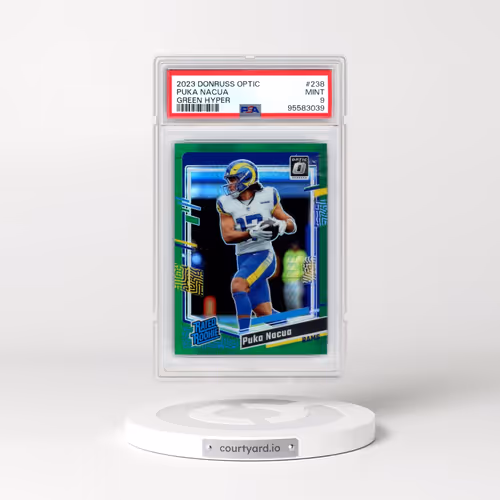2023 Panini Donruss Optic #238 Puka Nacua - Green Hyper (PSA 9 MINT)