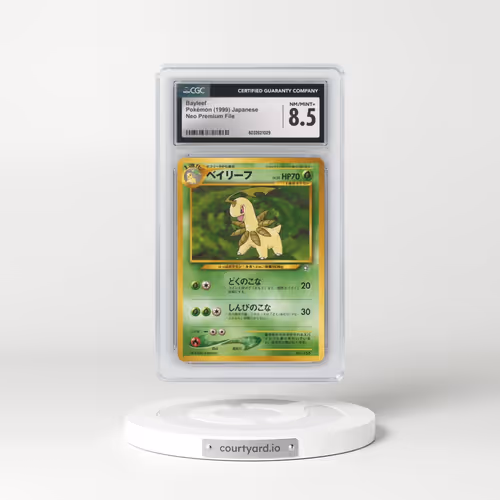 1999 Neo Premium File #153 Bayleef - No Rarity (CGC 8.5 NM-MT+)