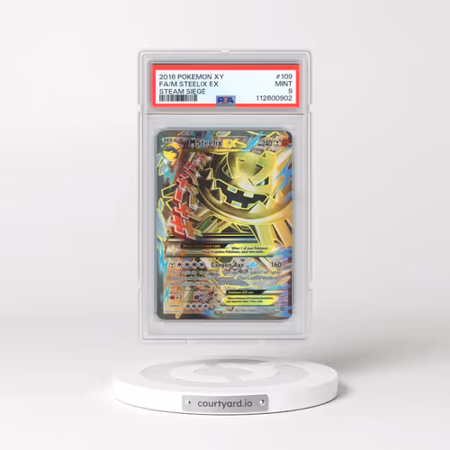 2016 Pokémon XY Steam Siege #109 M Steelix EX - Holo Full Art (PSA 9 MINT)