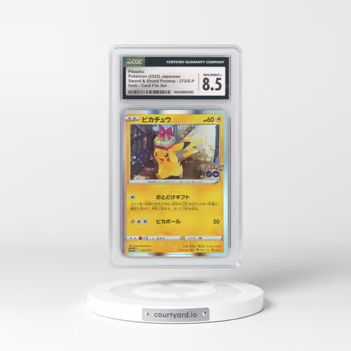 2019 Sword & Shield Promos #272/S-P Pikachu - Holo Card File Set (CGC 8.5 NM-MT+)