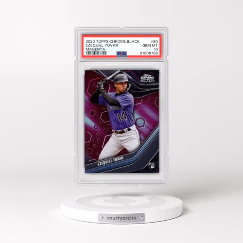 2023 Topps Chrome Black #80 Ezequiel Tovar - Magenta Refractor (PSA 10 GEM MINT)