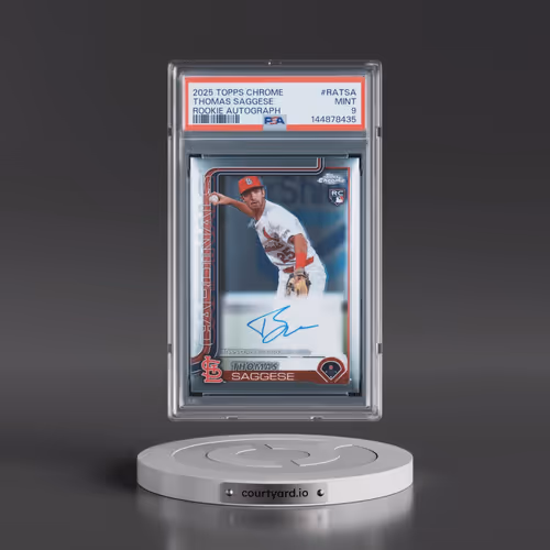 2025 Topps Chrome Rookie Autographs #RATSA Thomas Saggese (PSA 9 MINT)
