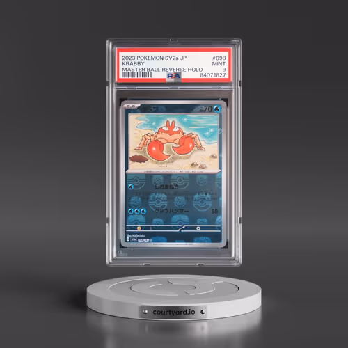2023 Pokémon Sv2a-Pokemon 151 #098 Krabby - Reverse Holo Master Ball (PSA 9 MINT)