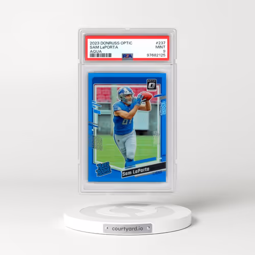 2023 Panini Donruss Optic #237 Sam LaPorta - Aqua (PSA 9 MINT)