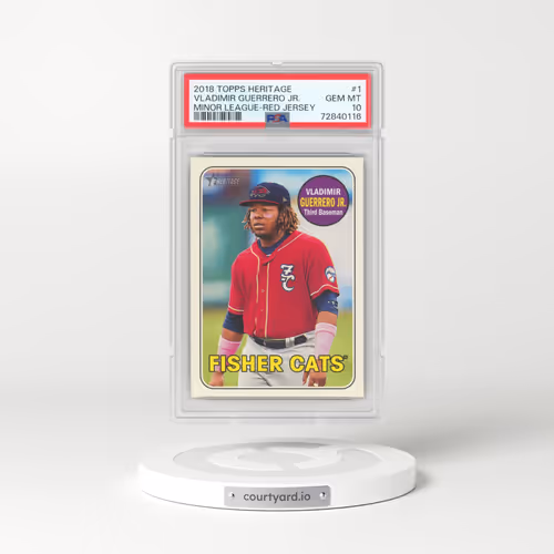 2018 Topps Heritage Minor League #1 Vladimir Guerrero Jr. - Red Jersey (PSA 10 GEM MINT)