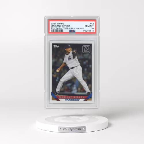 2021 Topps 70 Years of Topps Baseball Chrome #43 Mariano Rivera (PSA 10 GEM MINT)