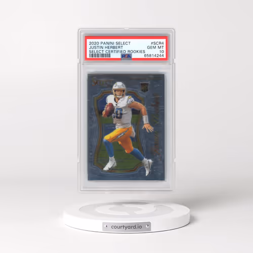 2020 Panini Select Select Certified Rookies #SCR4 Justin Herbert (PSA 10 GEM MINT)