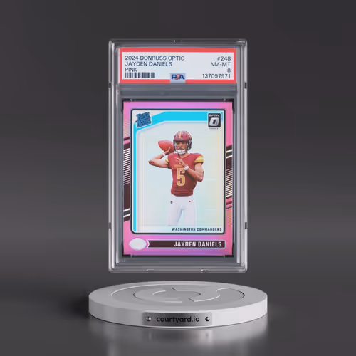 2024 Panini Donruss Optic #248 Jayden Daniels - Pink (PSA 8 NM-MT)