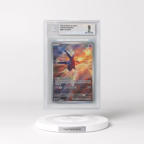 2024 Surging Sparks - SSP EN #203 Latios - Illustration Rare Holo (BGS 9 MINT)