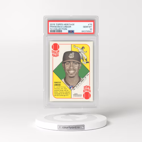 2015 Topps Heritage '51 Collection #75 Francisco Lindor (PSA 10 GEM MINT)