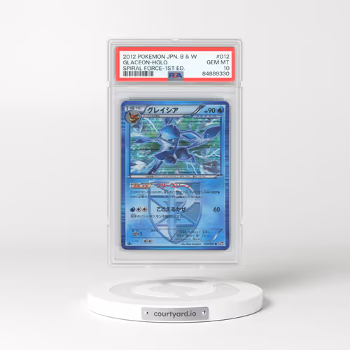 2012 Pokémon Black & White Spiral Force #012 Glaceon - 1st Edition Holo (PSA 10 GEM MINT)