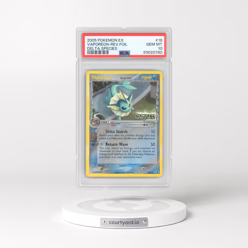 2005 Pokémon EX Delta Species #18 Vaporeon - Reverse Foil (PSA 10 GEM MINT)