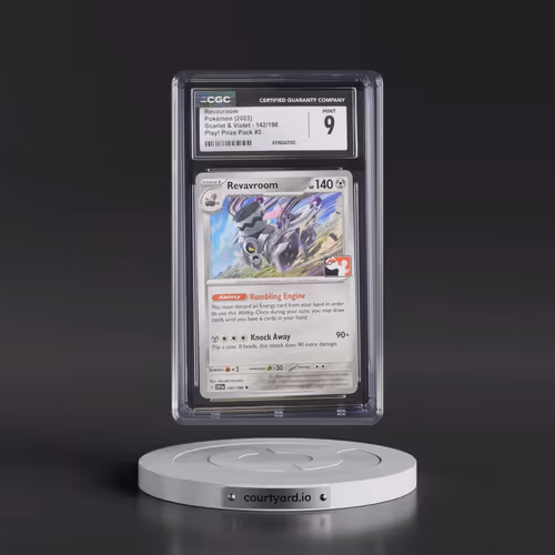 2023 Scarlet & Violet #142/198 Revavroom - Play! Pokémon Prize Pack #3 (CGC 9 MINT)
