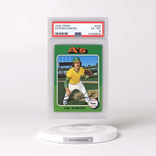 1975 Topps #230 Catfish Hunter (PSA 6 EX-MT)