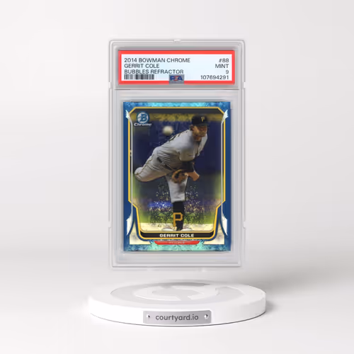 2014 Bowman Chrome #88 Gerrit Cole - Bubbles Refractor (PSA 9 MINT)