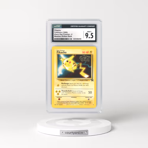 1999 Black Star Promos #4 Pikachu - Mewtwo Strikes Back (CGC 9.5 MINT+)