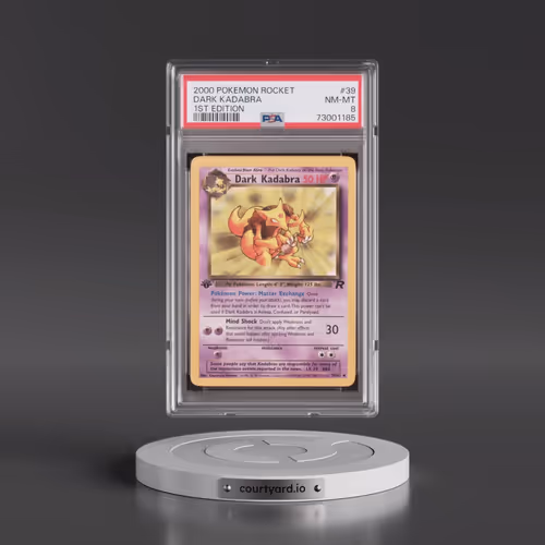 2000 Pokémon Rocket #39 Dark Kadabra - 1st Edition (PSA 8 NM-MT)