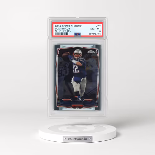 2014 Topps Chrome #62 Tom Brady - Blue Jersey (PSA 8 NM-MT)