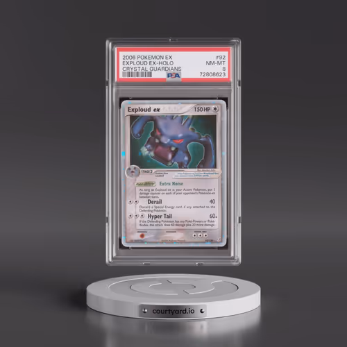 2006 Pokémon EX Crystal Guardians #92 Exploud EX - Holo Holo (PSA 8 NM-MT)