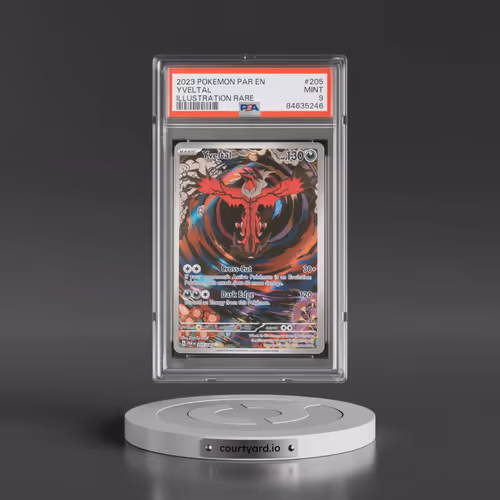 2023 Pokémon Par EN-Paradox Rift #205 Yveltal - Illustration Rare (PSA 9 MINT)