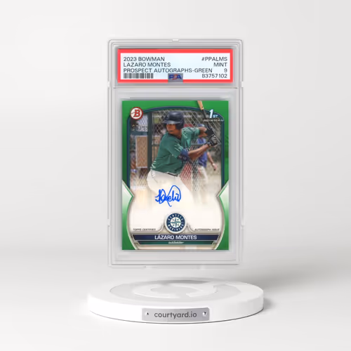 2023 Bowman Prospect Autographs #PPALMS Lazaro Montes - Green (PSA 9 MINT)