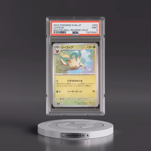 2024 Pokémon Sv8a-Terastal Fest EX #002 Leafeon - Reverse Holo Master Ball (PSA 9 MINT)
