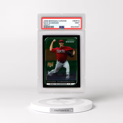 2008 Bowman Chrome Draft #BDP33 Max Scherzer (PSA 9 MINT)