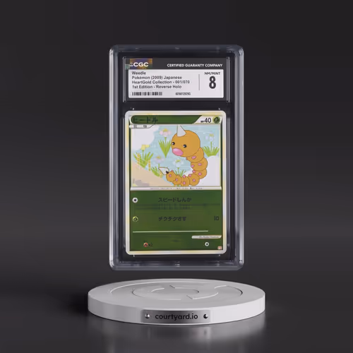 2009 HeartGold Collection - L1 (Red) #001/070 Weedle - 1st Edition Reverse Holo (CGC 8 NM-MT)