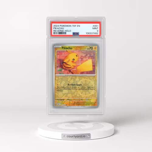 2024 Pokémon Tef EN-Temporal Forces #051 Pikachu - Reverse Holo (PSA 9 MINT)